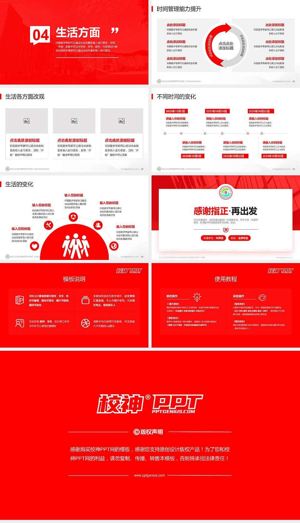 铜仁幼儿师范高等专科学校专用国家奖学金答辩PPT模板16:9格式幻灯片预览图4