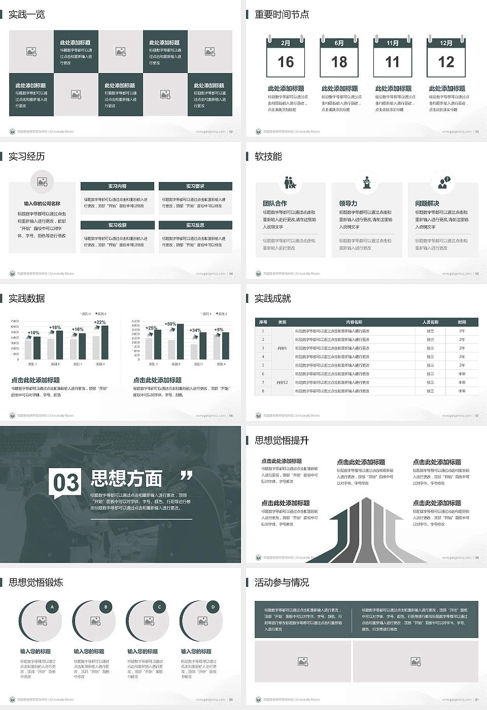 西藏警官高等专科学校专用国家奖学金答辩PPT模板16:9格式幻灯片预览图3