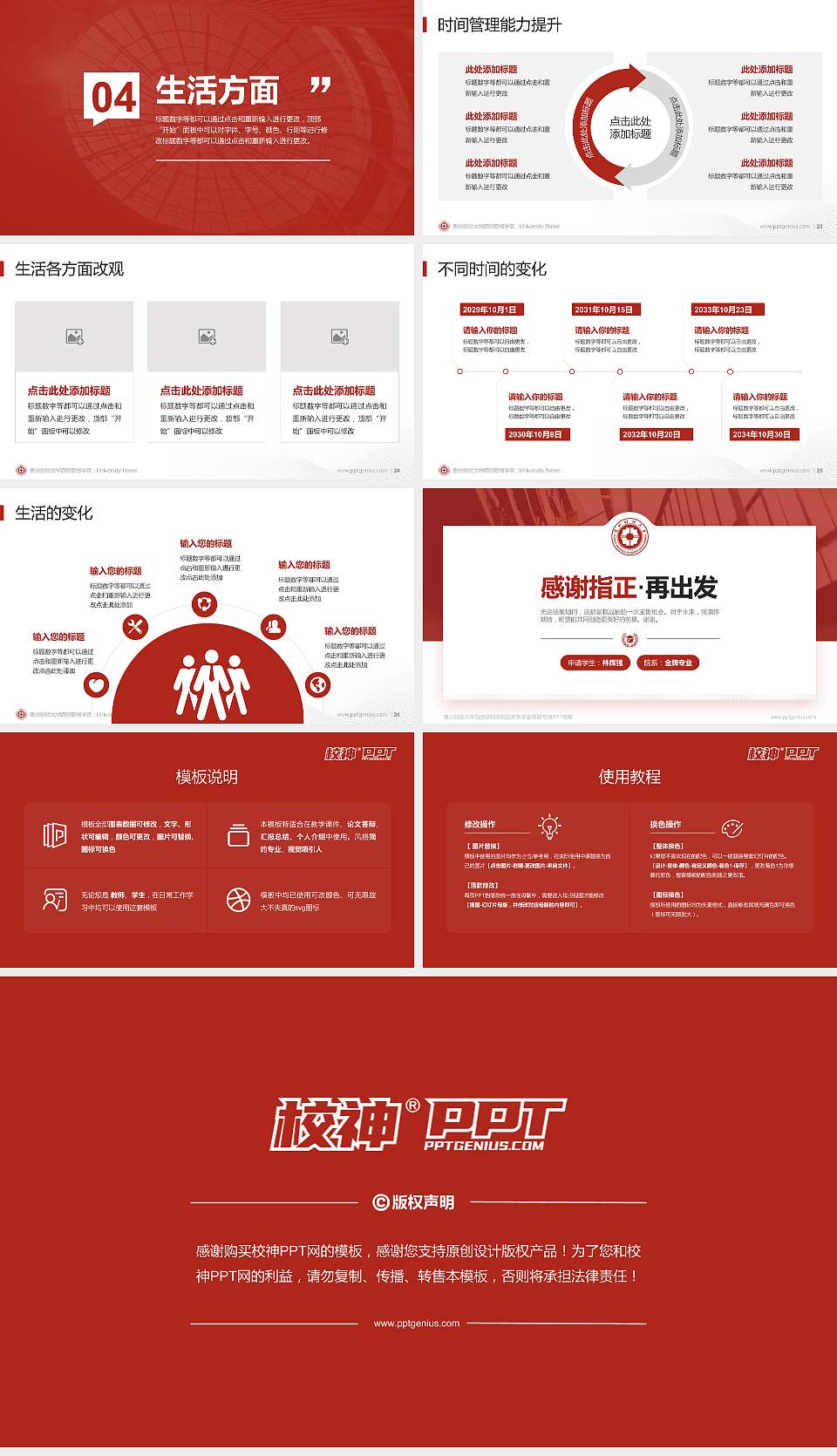贵州财经大学西密歇根学院专用国家奖学金答辩PPT模板16:9格式幻灯片预览图4