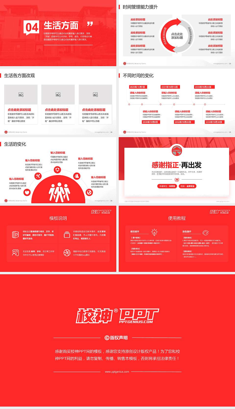 岭南大学专用国家奖学金答辩PPT模板16:9格式幻灯片预览图4