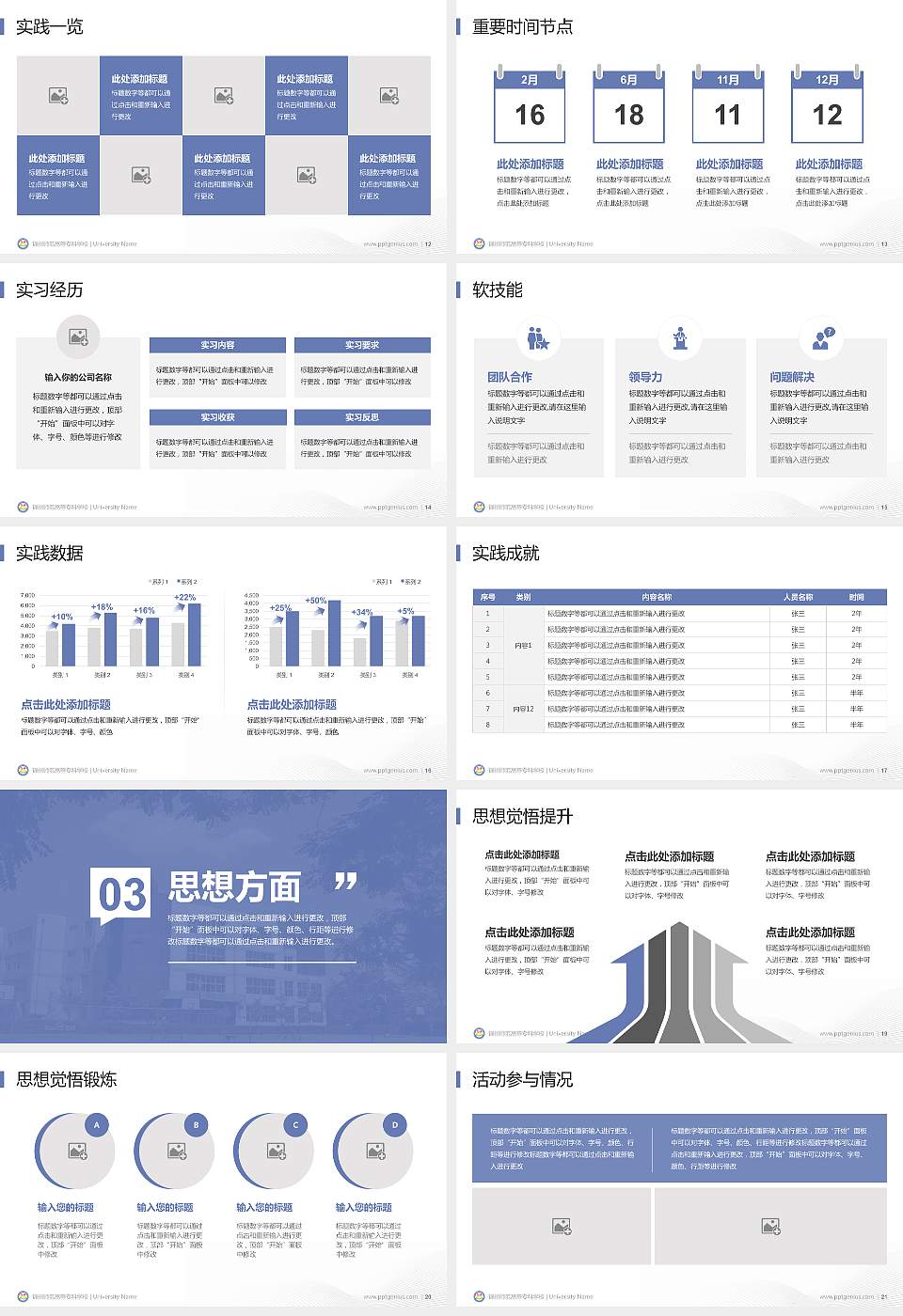 锦州师范高等专科学校专用国家奖学金答辩PPT模板16:9格式幻灯片预览图3