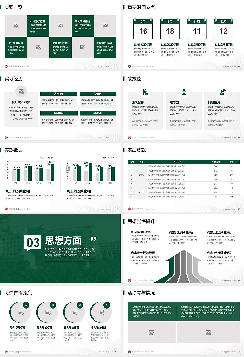 渭南师范学院专用国家奖学金答辩PPT模板16:9格式幻灯片预览图3