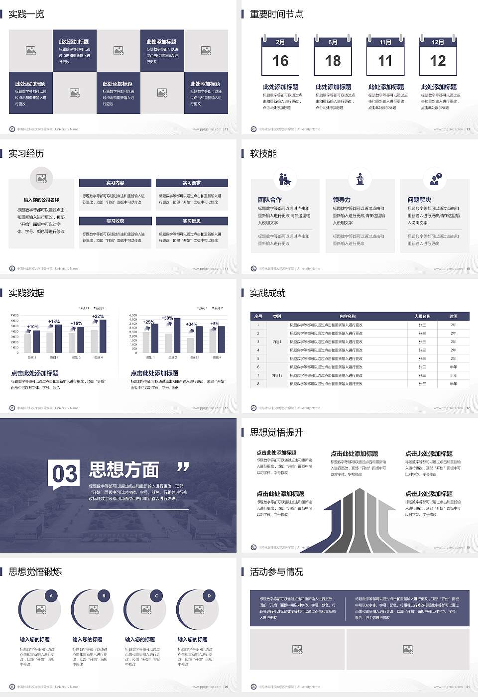 中南林业科技大学涉外学院专用国家奖学金答辩PPT模板16:9格式幻灯片预览图3