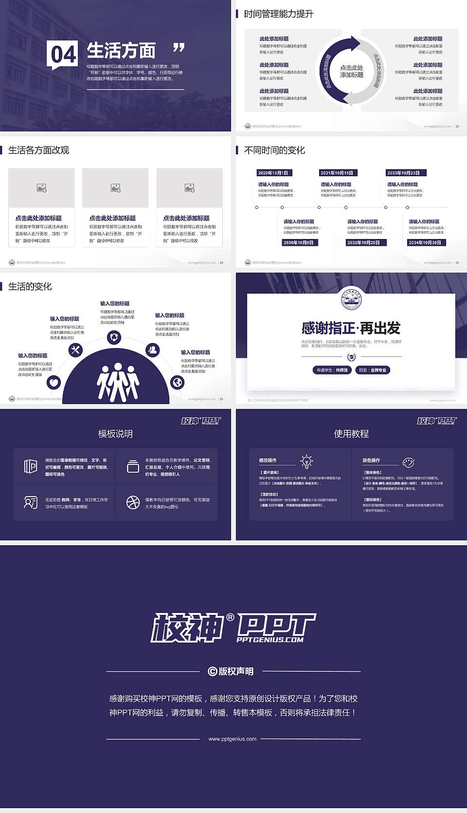 贵州工程职业学院专用国家奖学金答辩PPT模板16:9格式幻灯片预览图4
