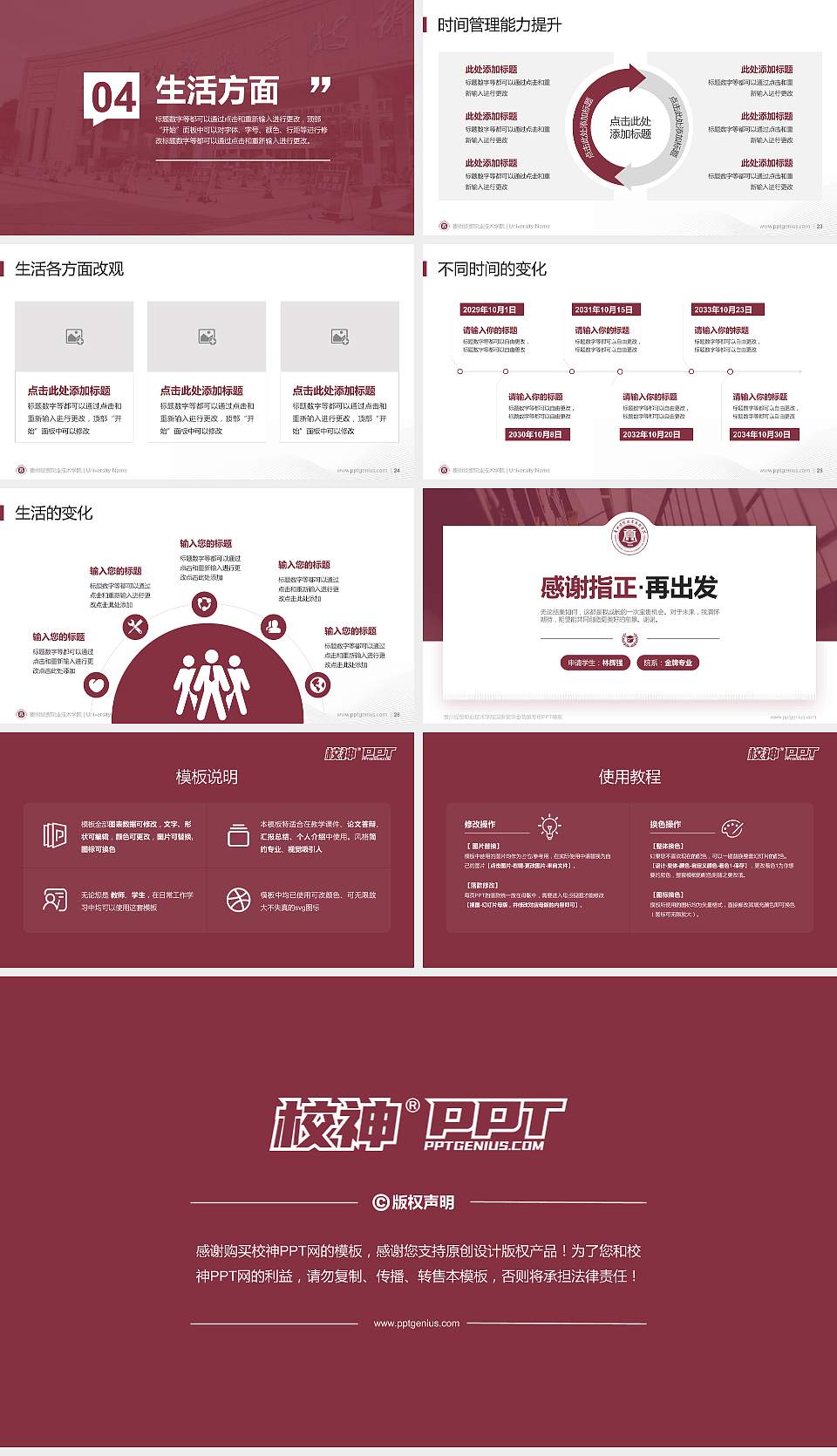 贵州经贸职业技术学院专用国家奖学金答辩PPT模板16:9格式幻灯片预览图4