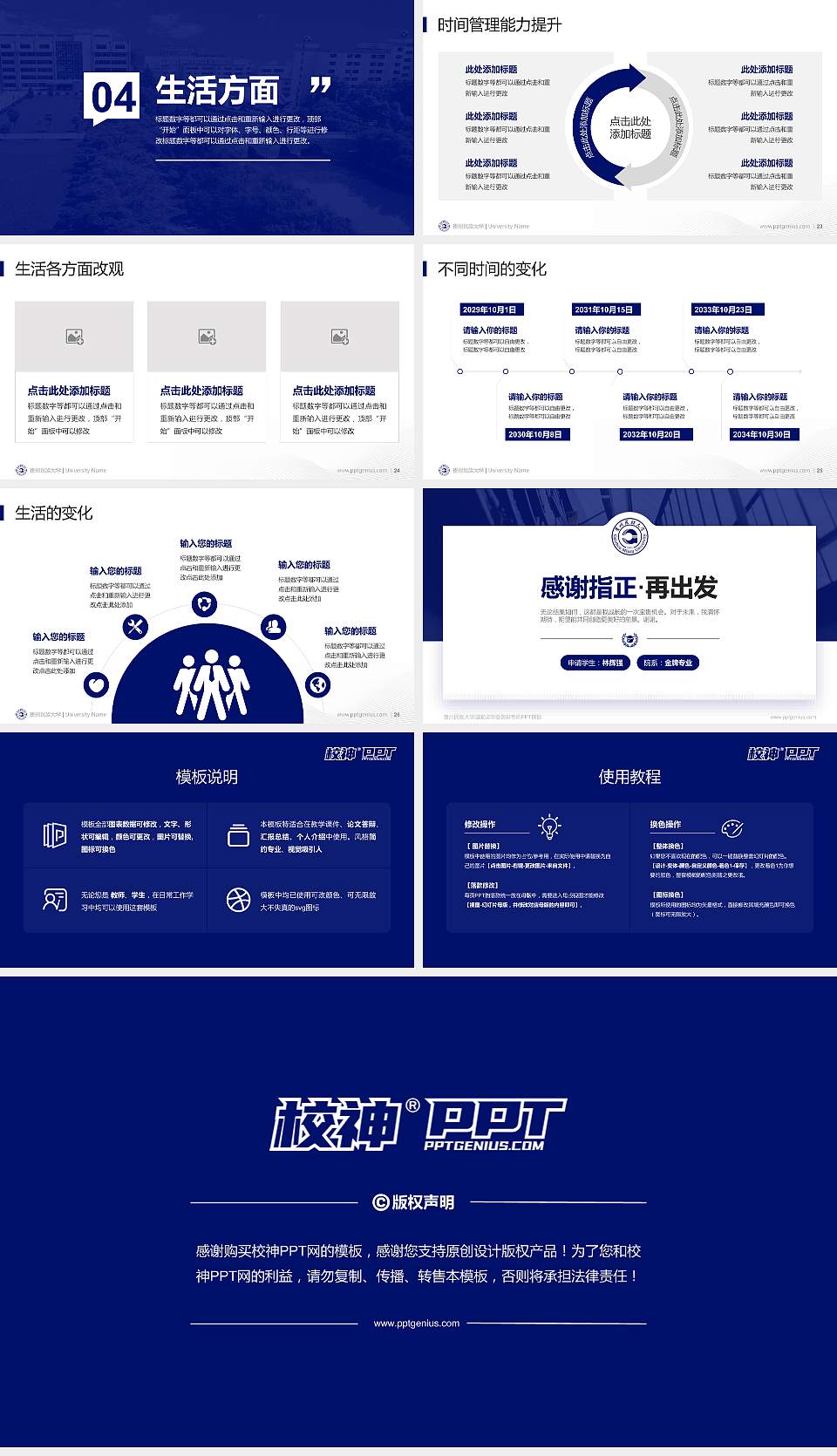 贵州民族大学专用国家奖学金答辩PPT模板16:9格式幻灯片预览图4