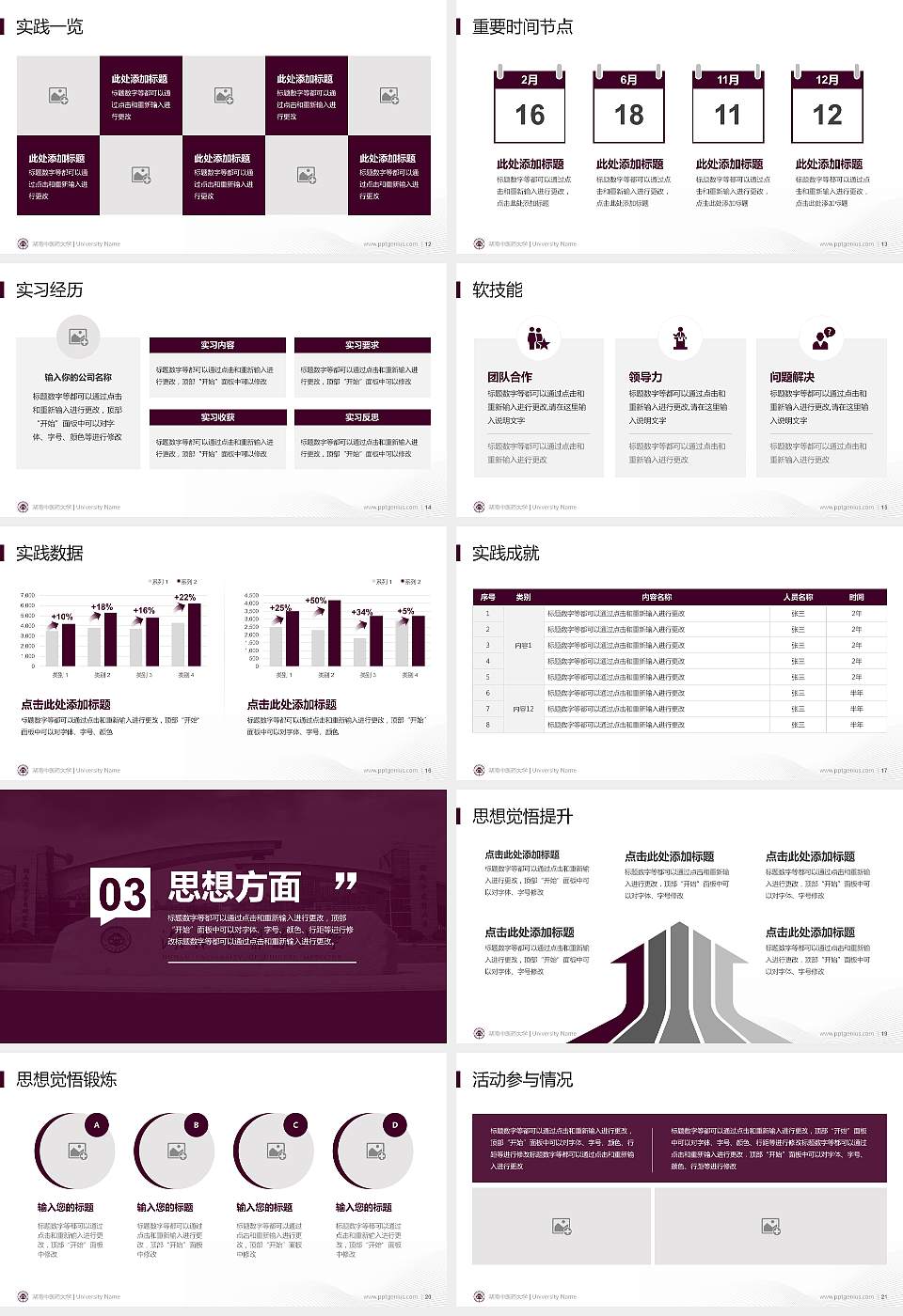湖南中医药大学专用国家奖学金答辩PPT模板16:9格式幻灯片预览图3