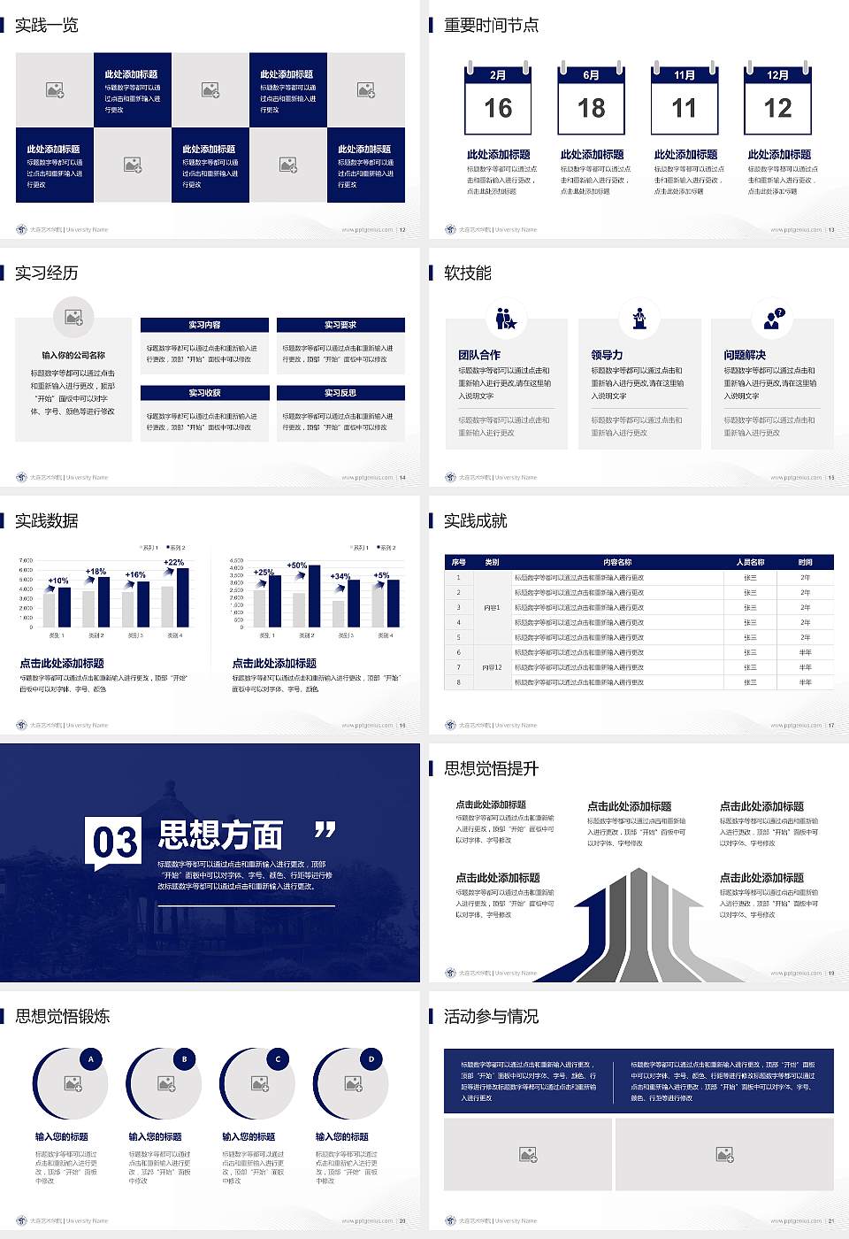 大连艺术学院专用国家奖学金答辩PPT模板16:9格式幻灯片预览图3