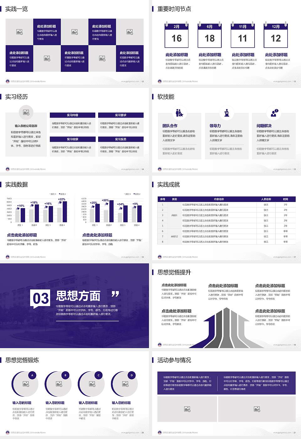 陕西交通职业技术学院专用国家奖学金答辩PPT模板16:9格式幻灯片预览图3