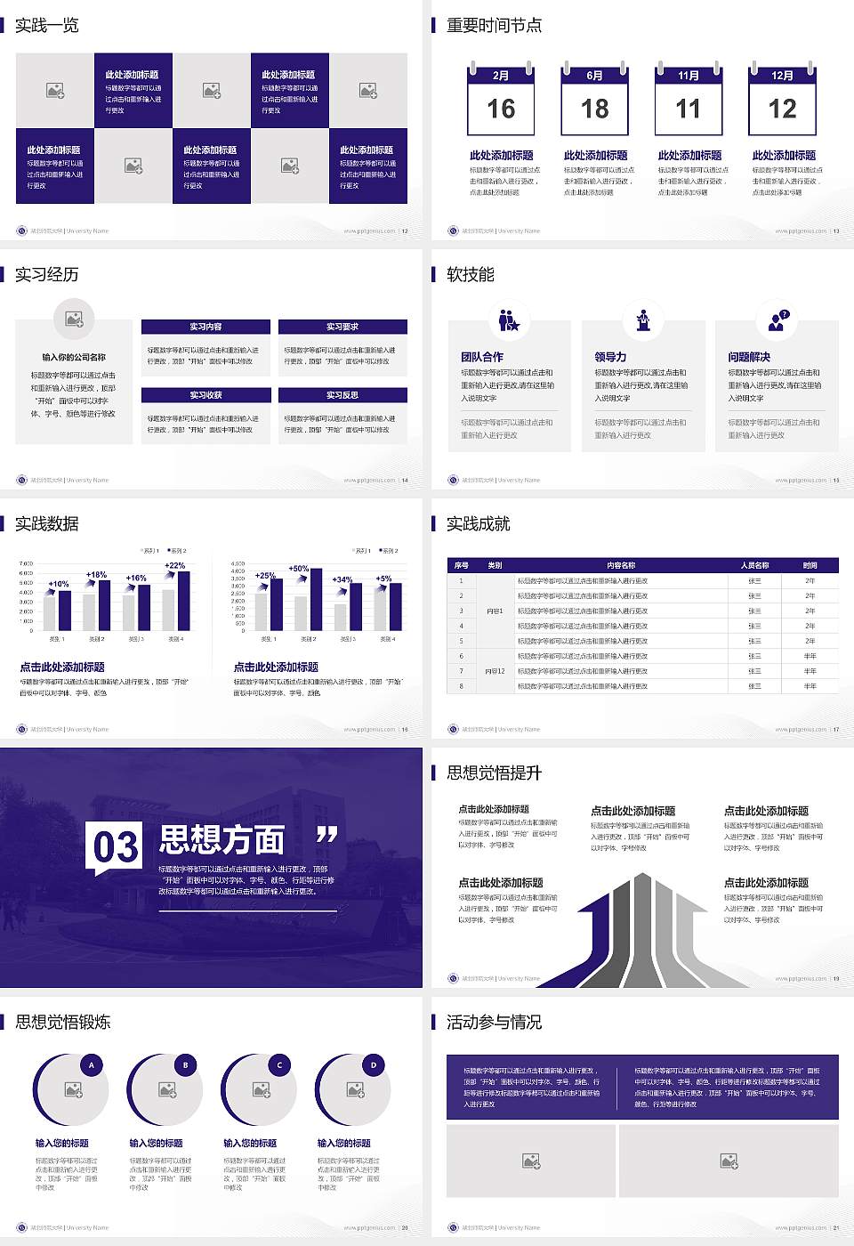 湖北师范大学专用国家奖学金答辩PPT模板16:9格式幻灯片预览图3