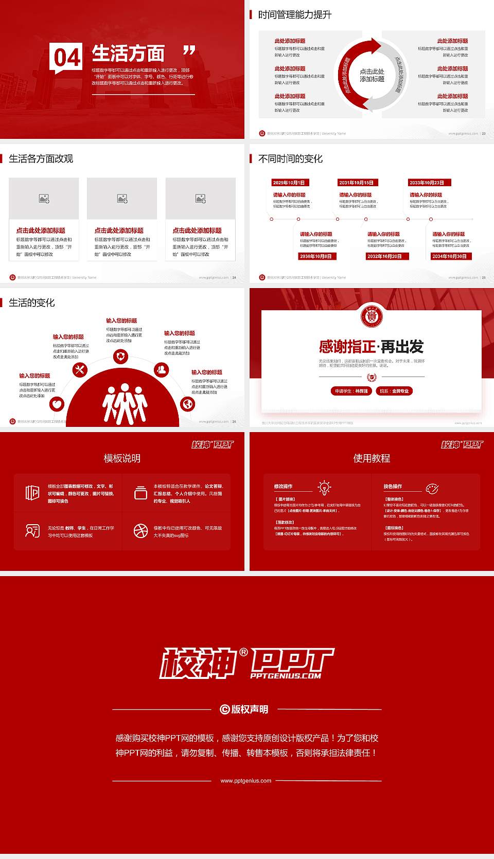 贵州大学北阿拉巴马国际工程技术学院专用国家奖学金答辩PPT模板16:9格式幻灯片预览图4