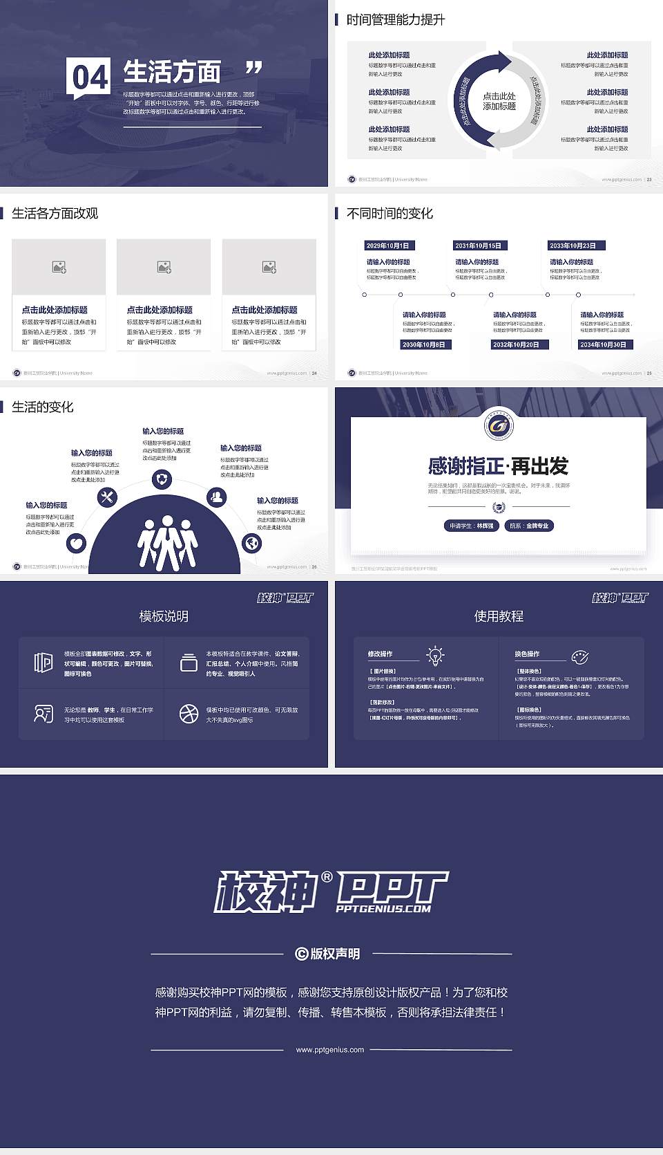 贵州工贸职业学院专用国家奖学金答辩PPT模板16:9格式幻灯片预览图4