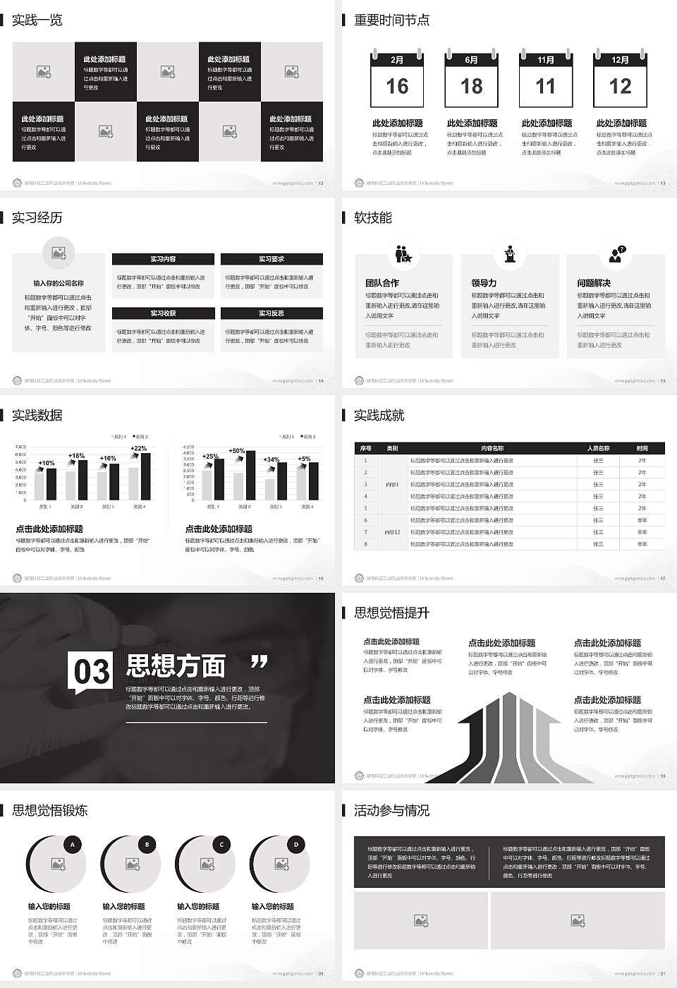 湖南科技工业职业技术学院专用国家奖学金答辩PPT模板16:9格式幻灯片预览图3