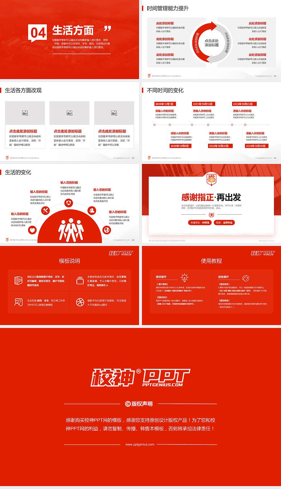 贵州盛华职业学院专用国家奖学金答辩PPT模板16:9格式幻灯片预览图4