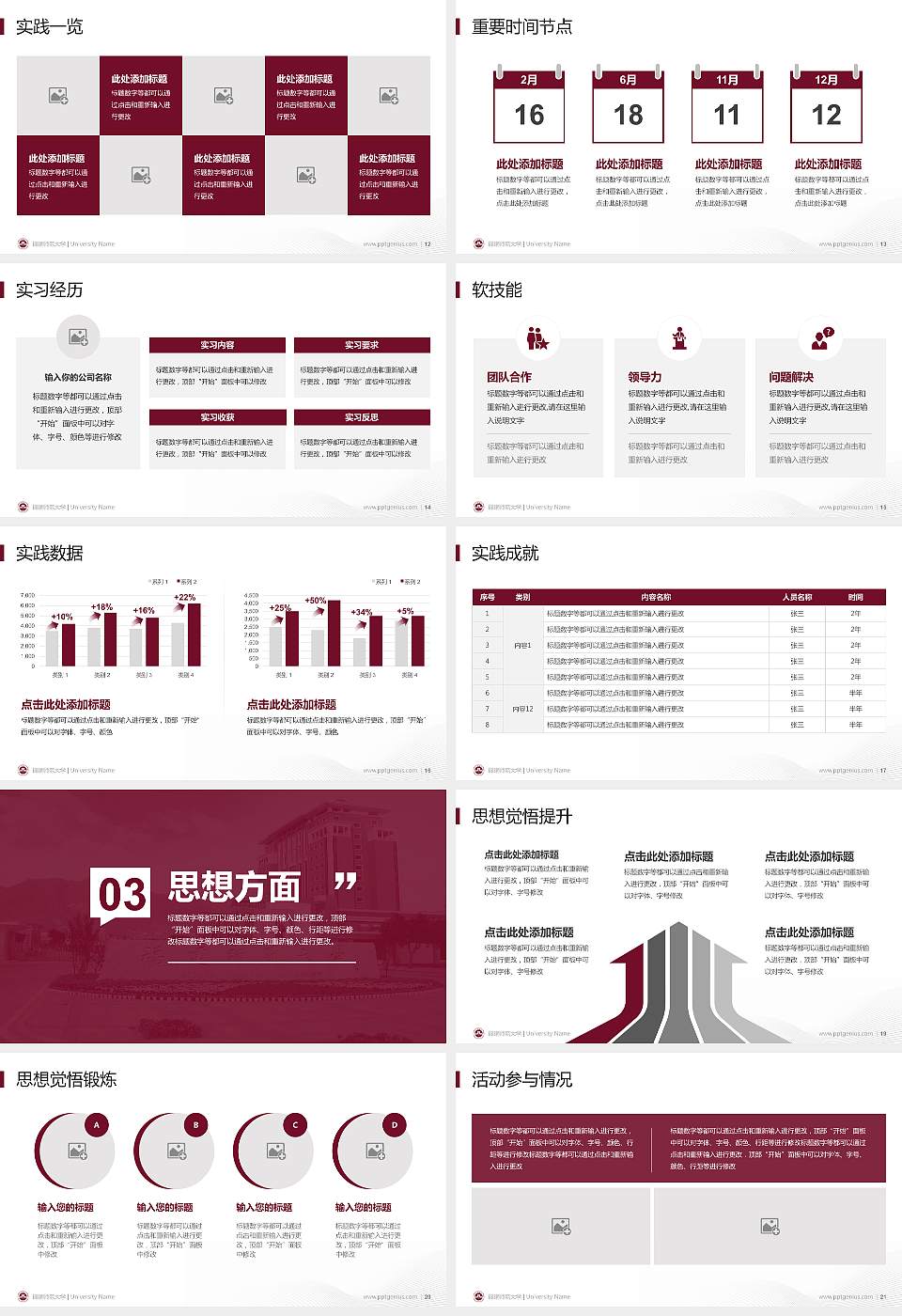 福建师范大学专用国家奖学金答辩PPT模板16:9格式幻灯片预览图3