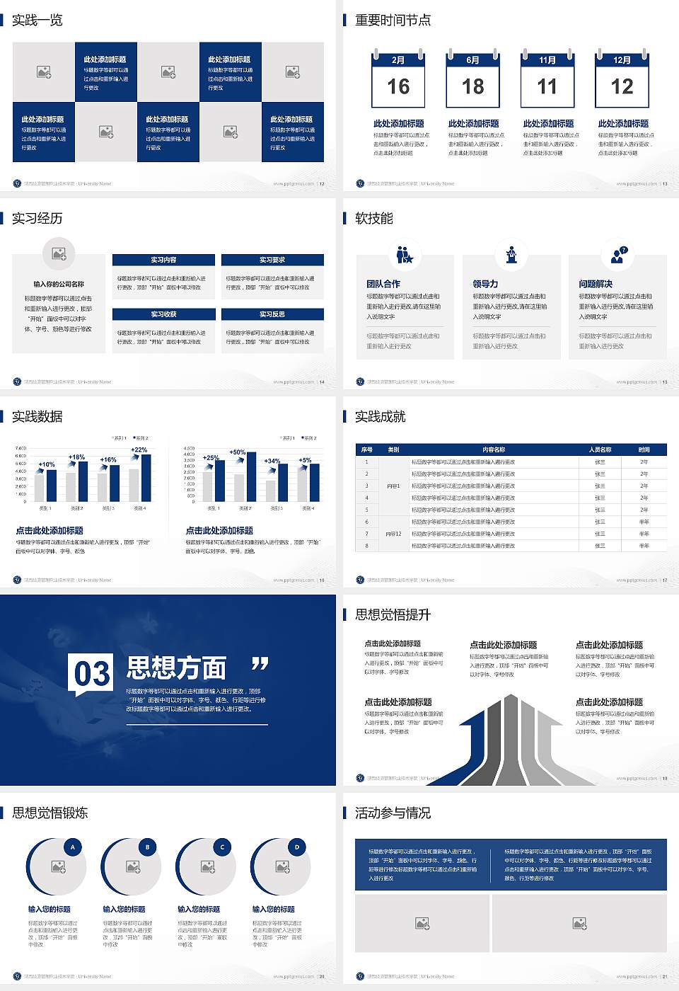 陕西经济管理职业技术学院专用国家奖学金答辩PPT模板16:9格式幻灯片预览图3