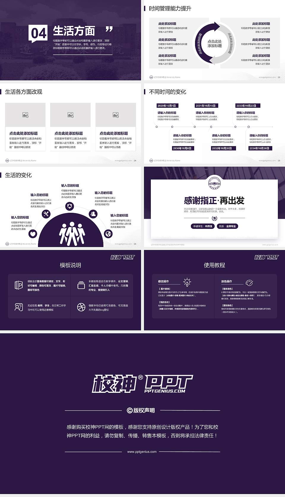 辽宁传媒学院专用国家奖学金答辩PPT模板16:9格式幻灯片预览图4