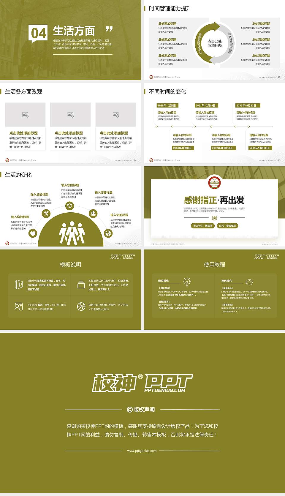 沈阳药科大学专用国家奖学金答辩PPT模板16:9格式幻灯片预览图4