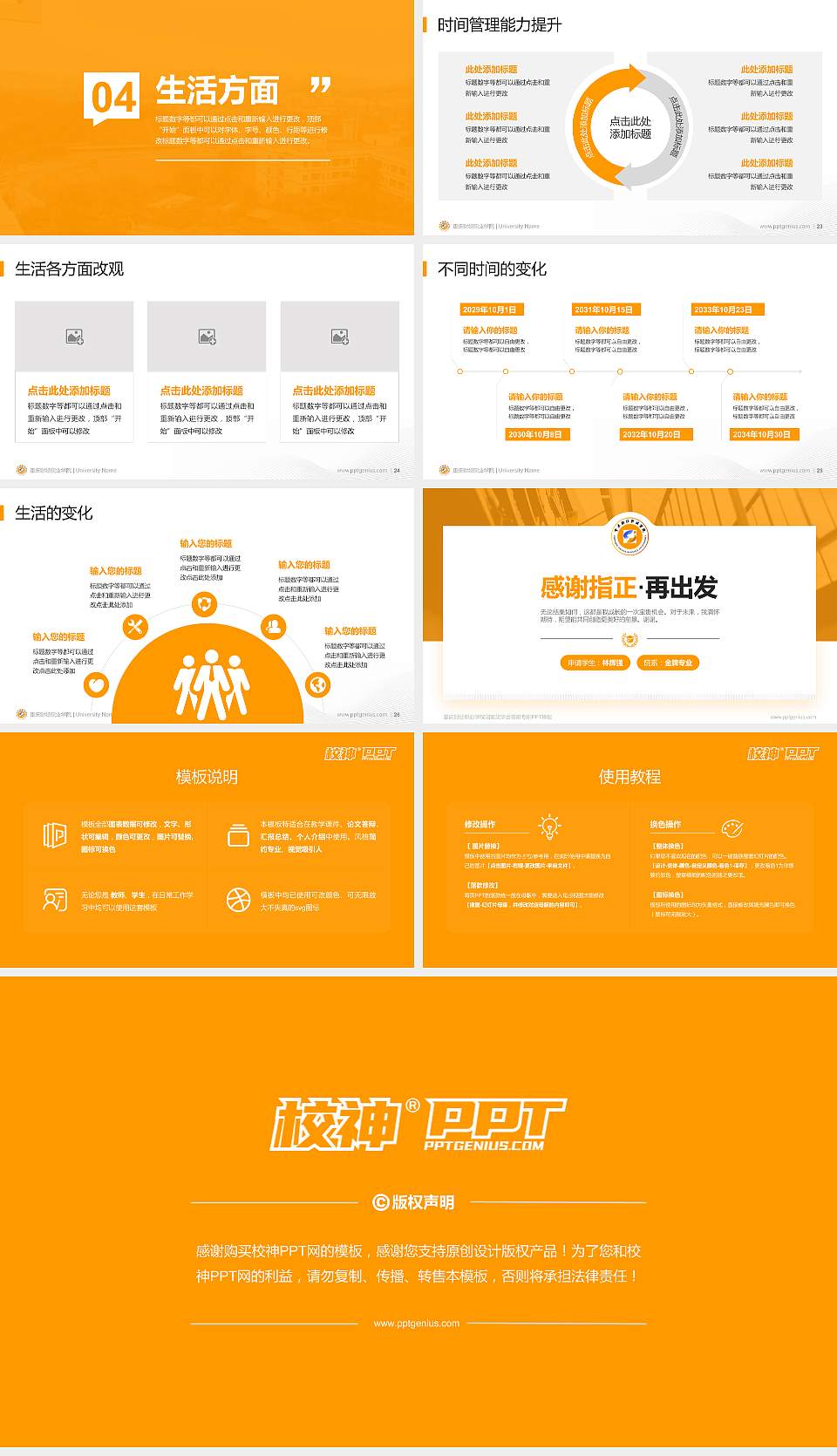 重庆财经职业学院专用国家奖学金答辩PPT模板16:9格式幻灯片预览图4