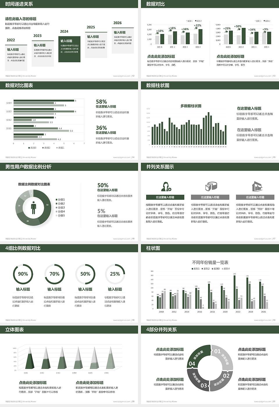 内蒙古商贸职业学院硕士研究生/本科生毕业论文答辩/开题报告通用PPT模板下载16:9格式幻灯片预览图3