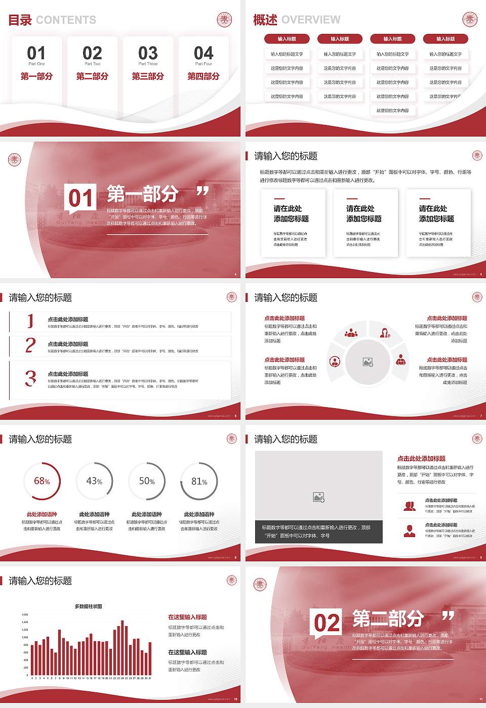 贵阳康养职业大学专题讲座/学术交流会PPT模板下载16:9格式幻灯片预览图2