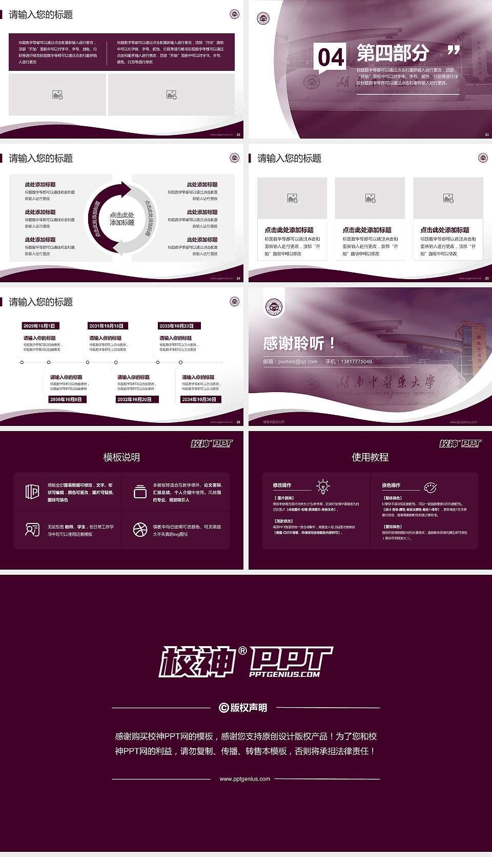 湖南中医药大学专题讲座/学术交流会PPT模板下载16:9格式幻灯片预览图4