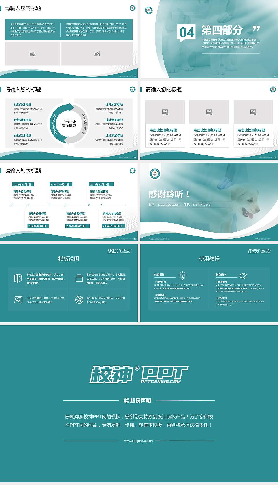 青海畜牧兽医职业技术学院专题讲座/学术交流会PPT模板下载16:9格式幻灯片预览图4
