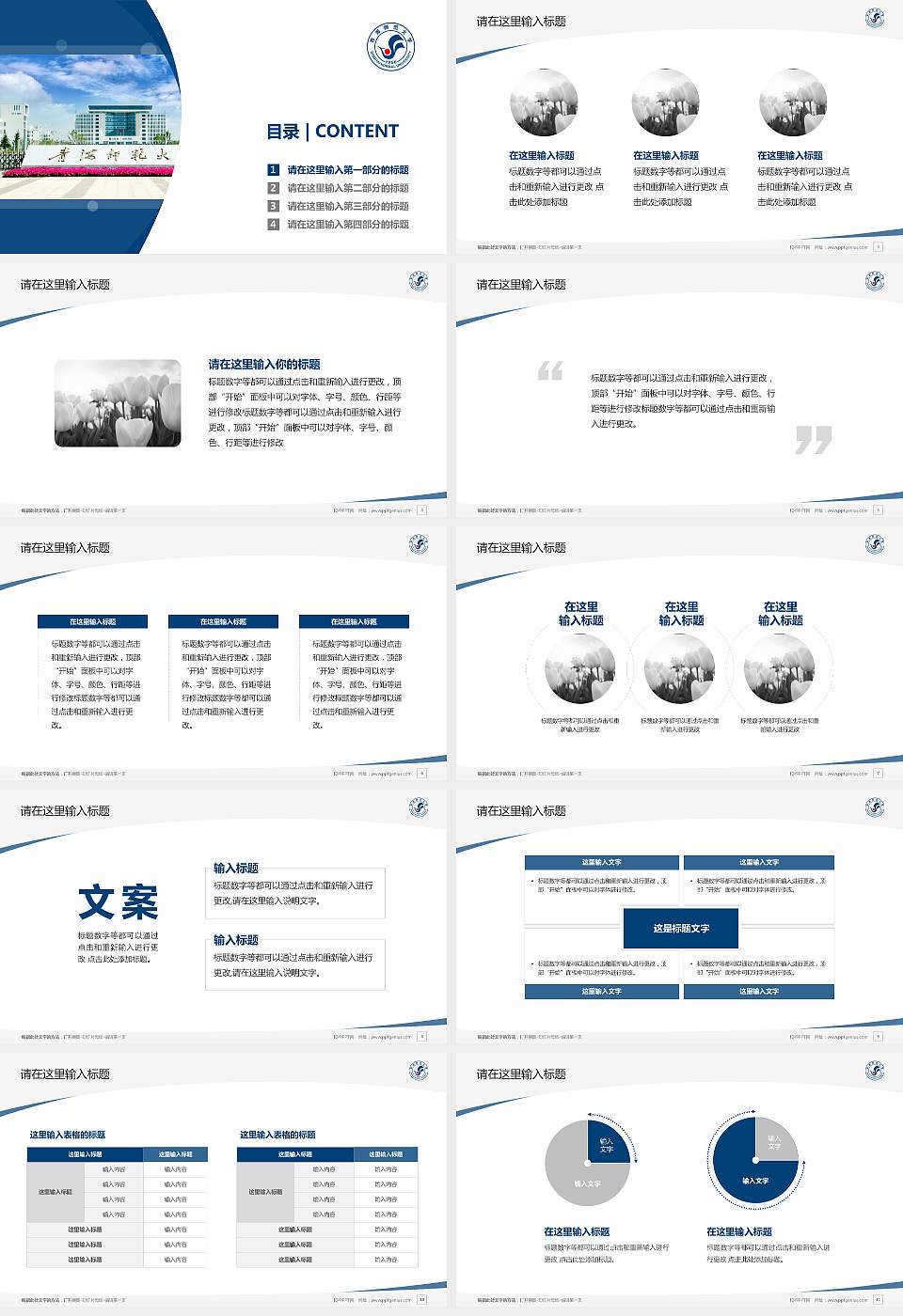 青海师范大学毕业论文答辩PPT模板下载16:9格式幻灯片预览图2