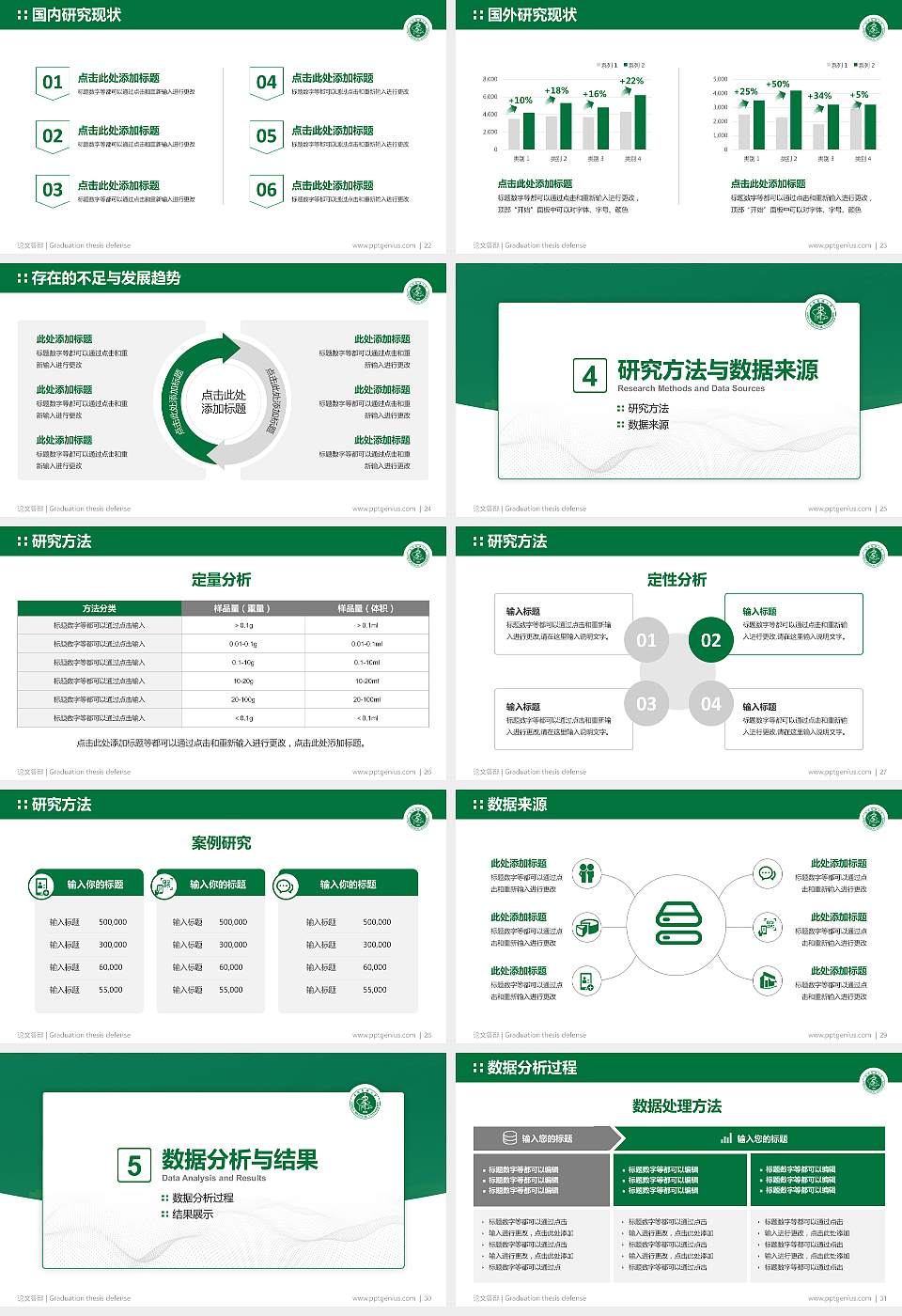 安徽医科大学论文答辩标准PPT模板16:9格式幻灯片预览图4