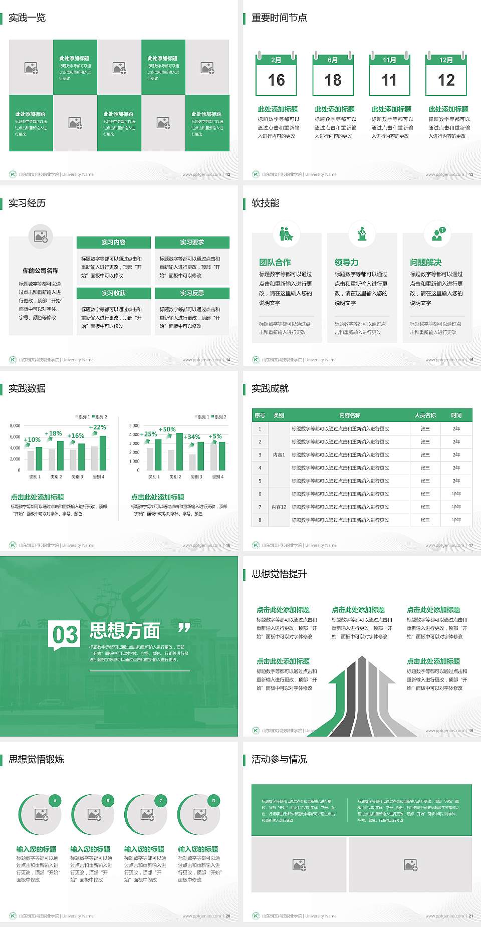 山东凯文科技职业学院专用国家奖学金答辩PPT模板4:3格式幻灯片预览图3