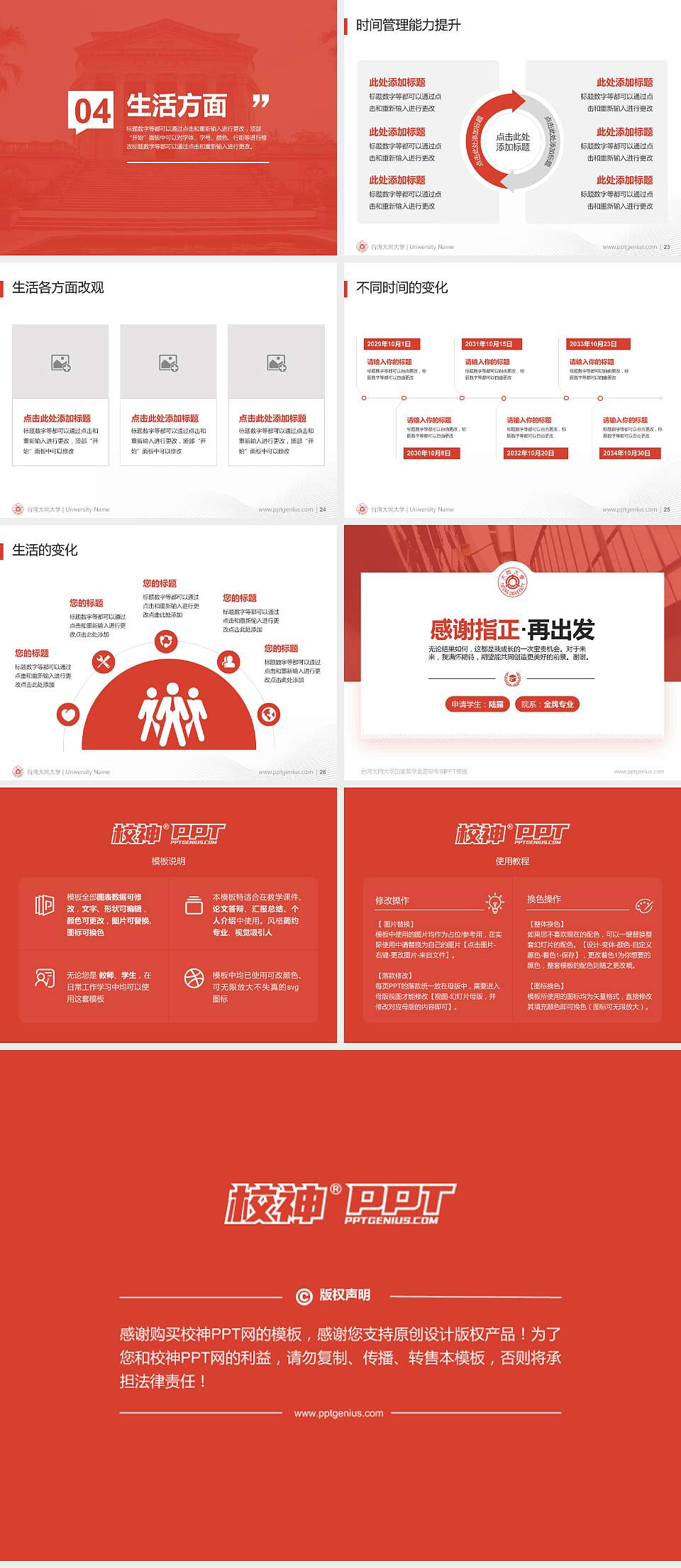 台湾大同大学专用国家奖学金答辩PPT模板4:3格式幻灯片预览图4