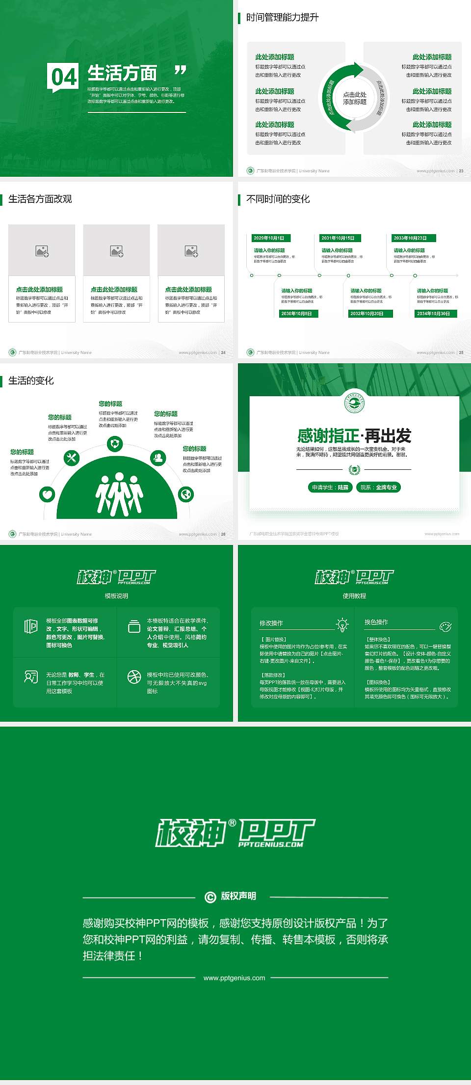 广东邮电职业技术学院专用国家奖学金答辩PPT模板4:3格式幻灯片预览图4