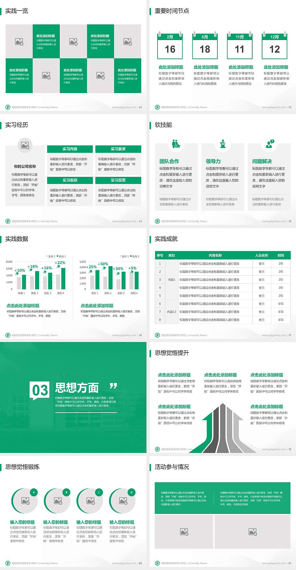 成都纺织高等专科学校专用国家奖学金答辩PPT模板4:3格式幻灯片预览图3