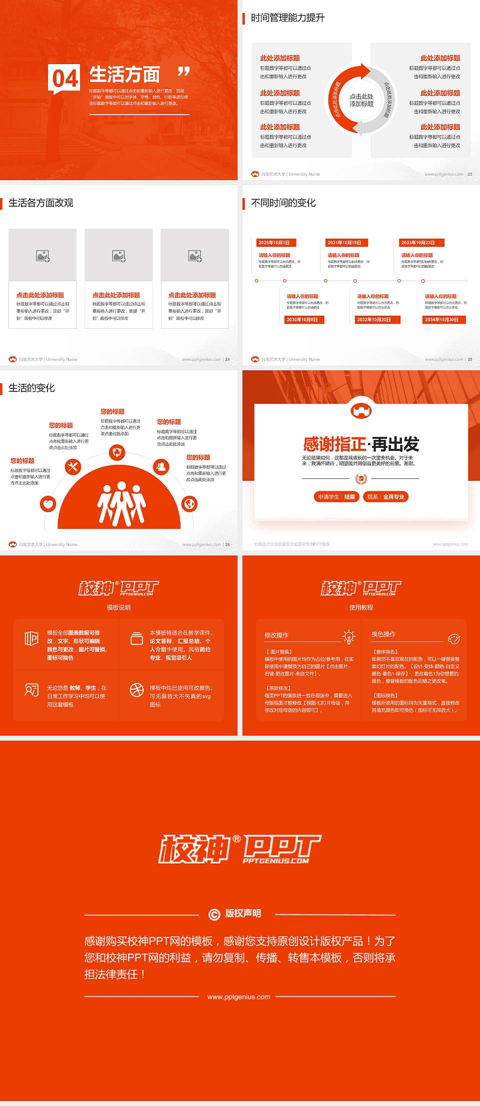 台南艺术大学专用国家奖学金答辩PPT模板4:3格式幻灯片预览图4