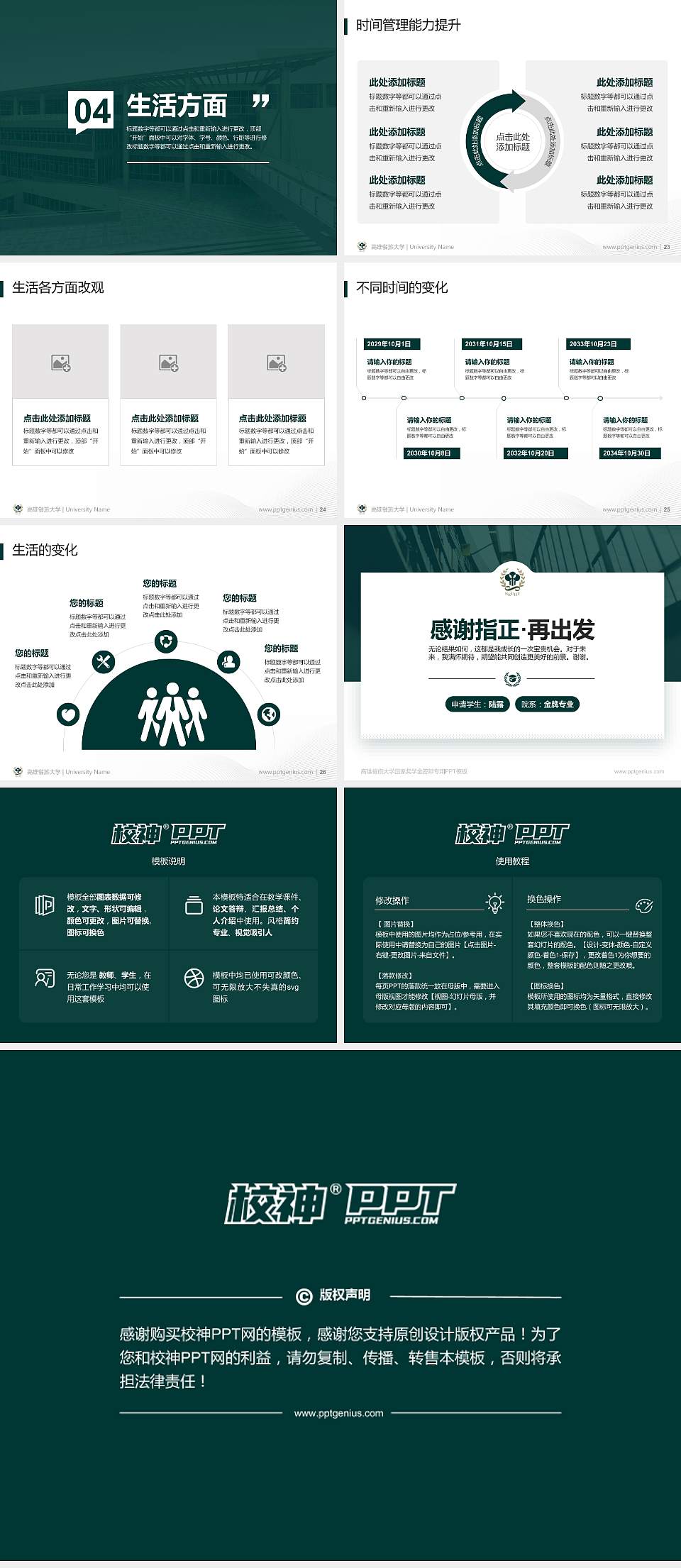 高雄餐旅大学专用国家奖学金答辩PPT模板4:3格式幻灯片预览图4