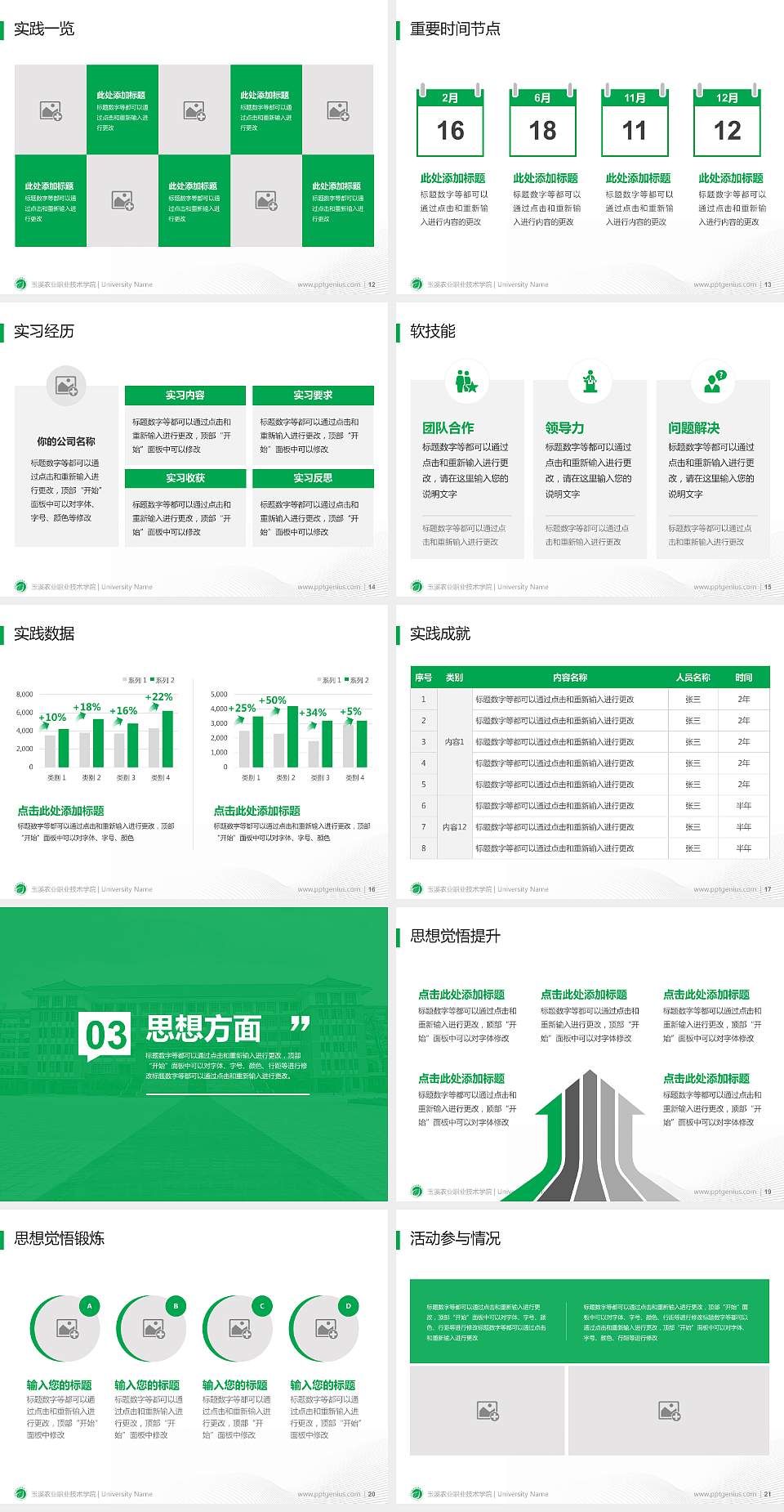 玉溪农业职业技术学院专用国家奖学金答辩PPT模板4:3格式幻灯片预览图3