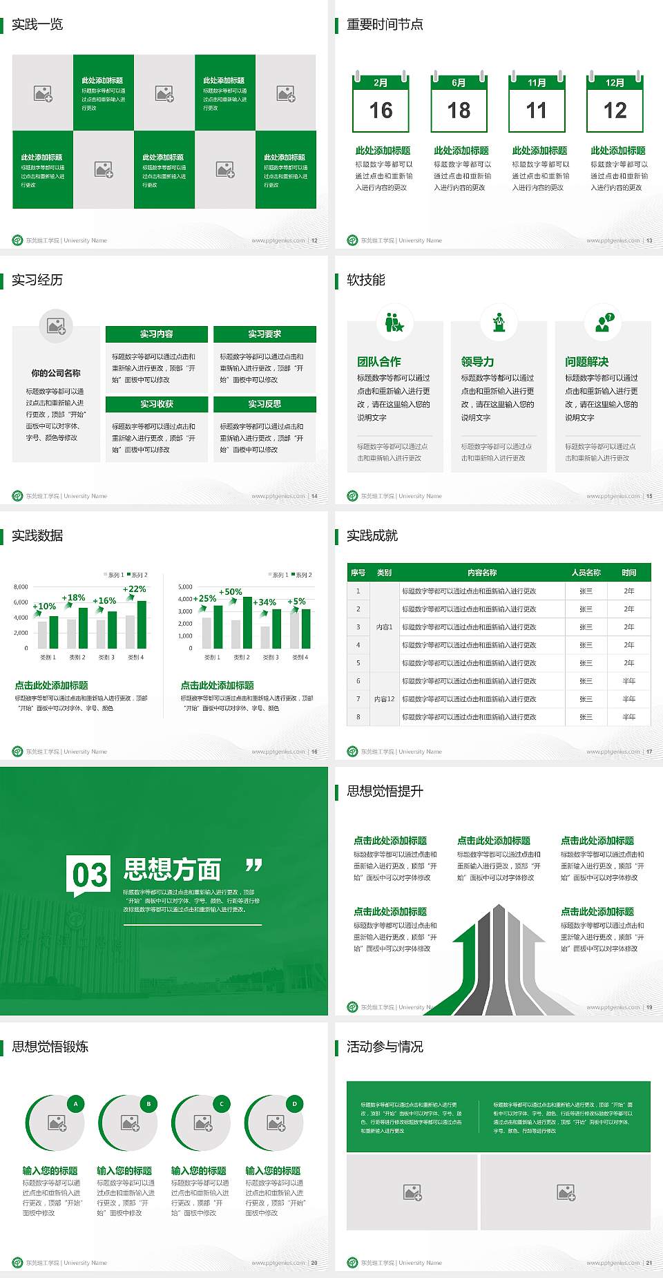 东莞理工学院专用国家奖学金答辩PPT模板4:3格式幻灯片预览图3