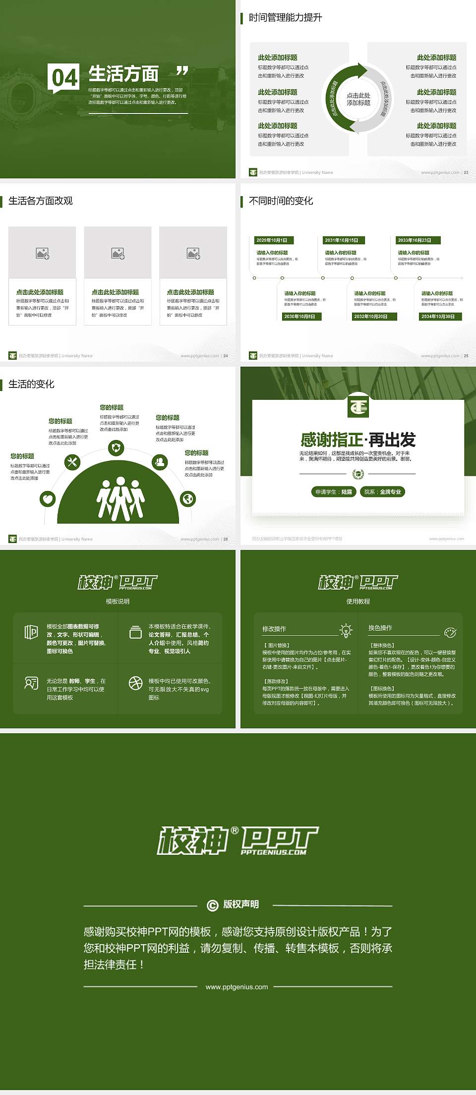 民办安徽旅游职业学院专用国家奖学金答辩PPT模板4:3格式幻灯片预览图4