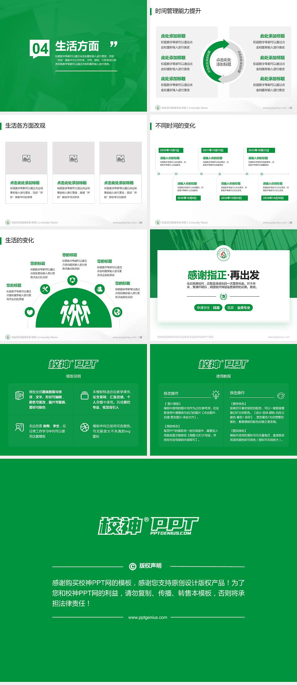 阿坝师范高等专科学校专用国家奖学金答辩PPT模板4:3格式幻灯片预览图4