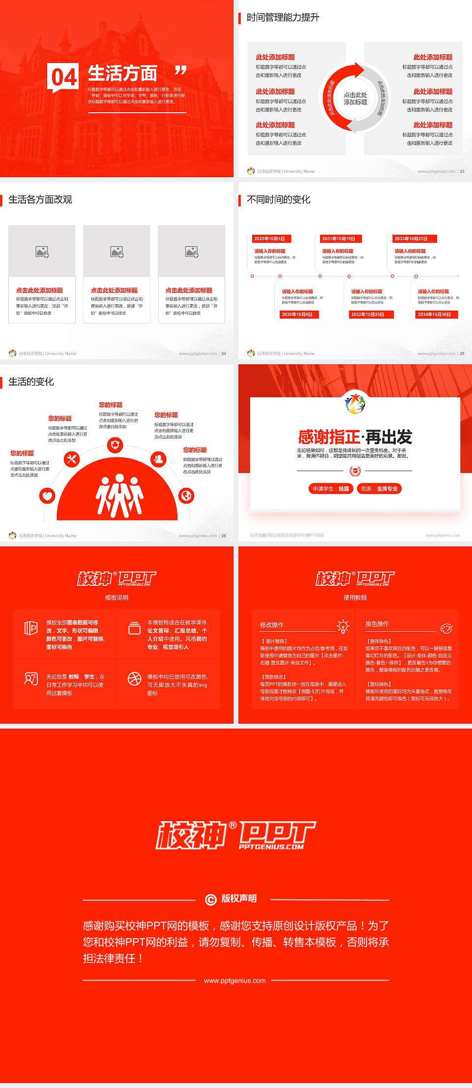 台湾戏曲学院专用国家奖学金答辩PPT模板4:3格式幻灯片预览图4