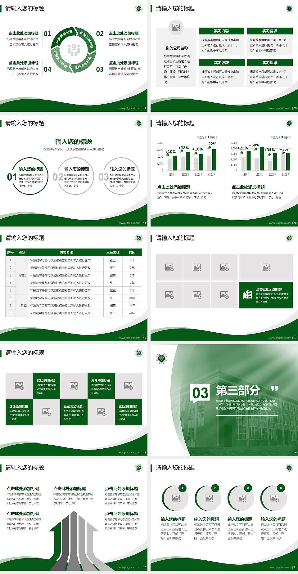 重庆能源职业学院专题讲座/学术交流会PPT模板下载4:3格式幻灯片预览图3