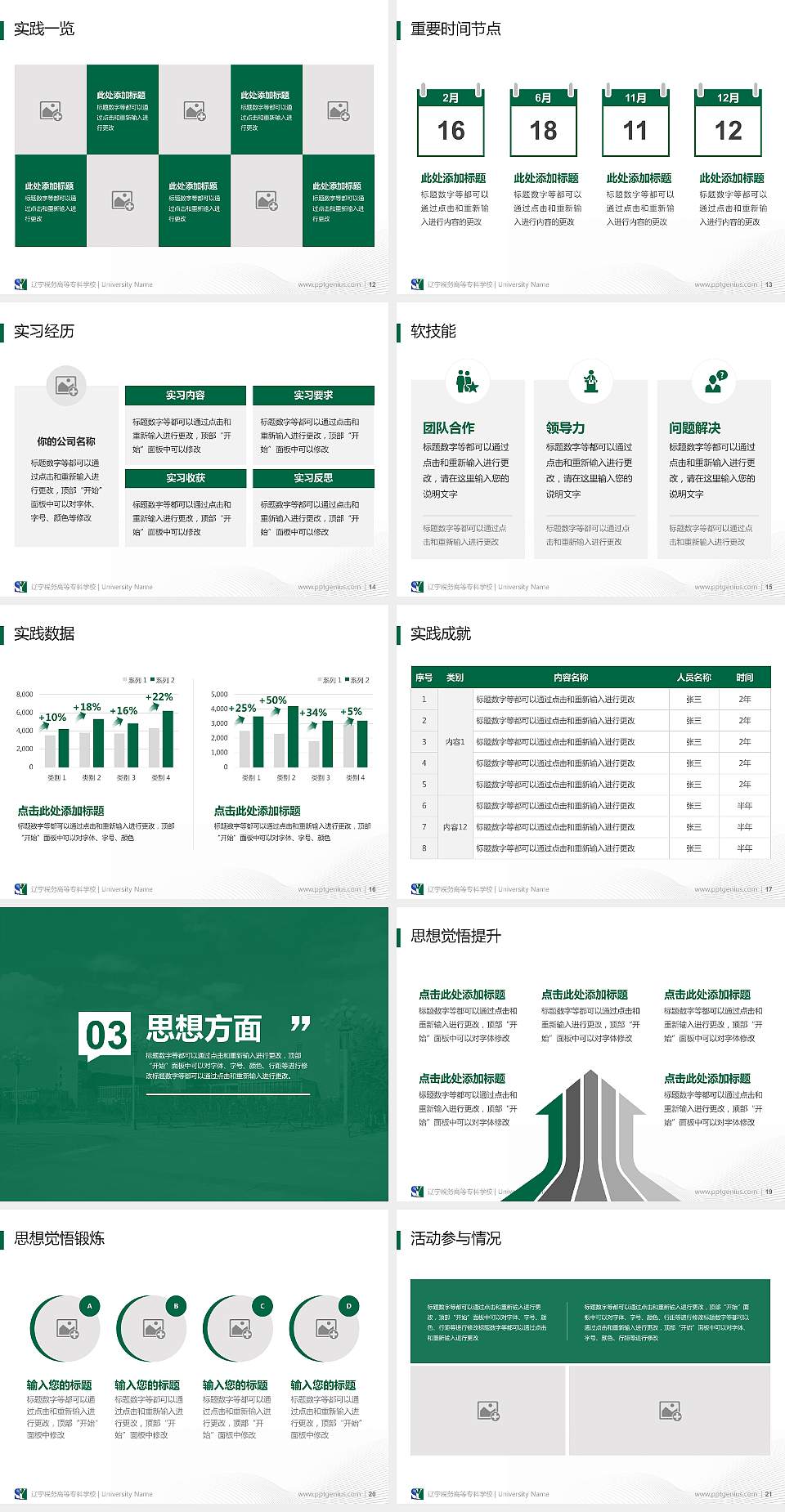 辽宁税务高等专科学校专用国家奖学金答辩PPT模板4:3格式幻灯片预览图3