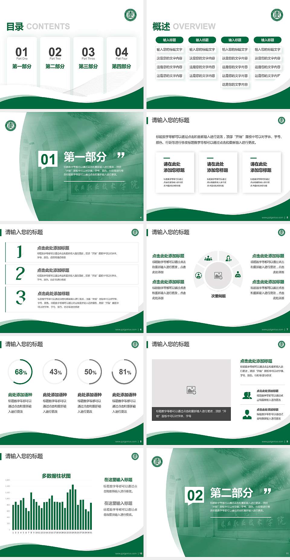 黑龙江林业职业技术学院专题讲座/学术交流会PPT模板下载4:3格式幻灯片预览图2