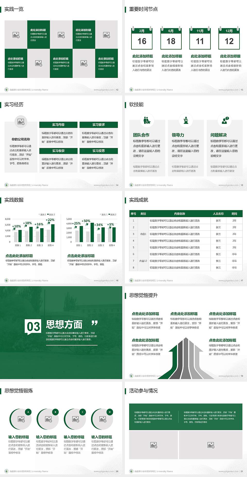 新疆农业职业技术学院专用国家奖学金答辩PPT模板4:3格式幻灯片预览图3
