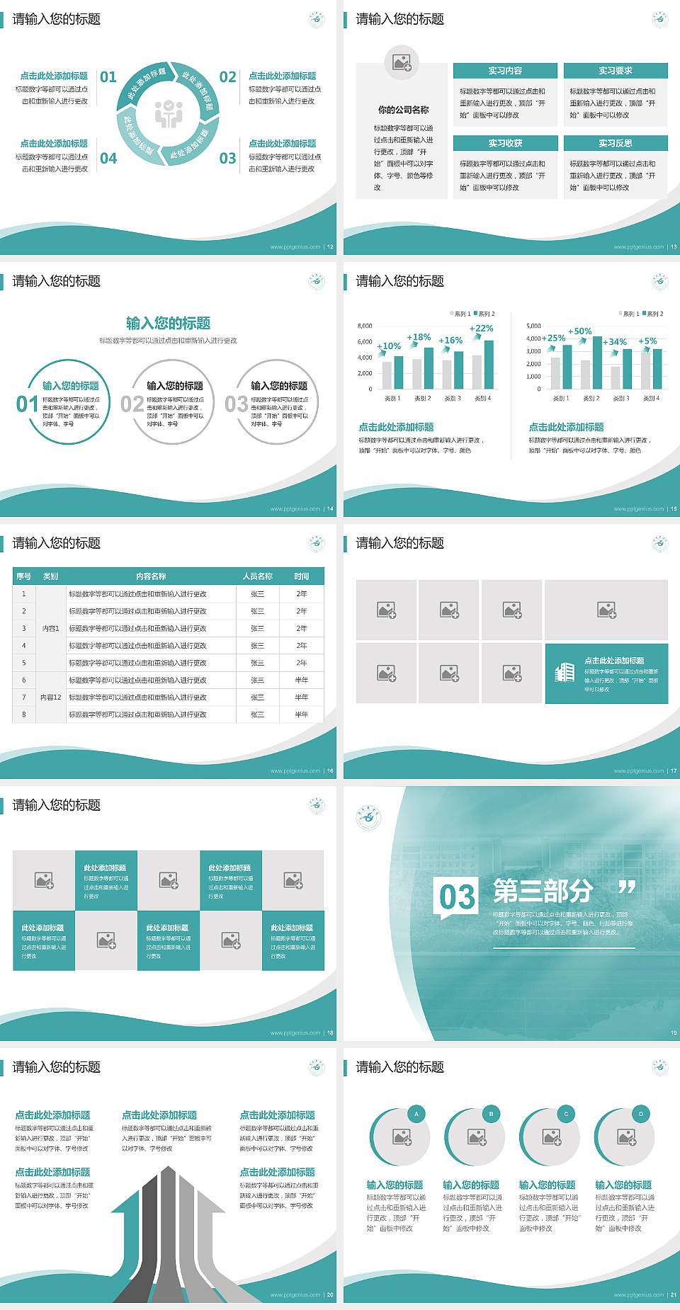 遵义医学院专题讲座/学术交流会PPT模板下载4:3格式幻灯片预览图3