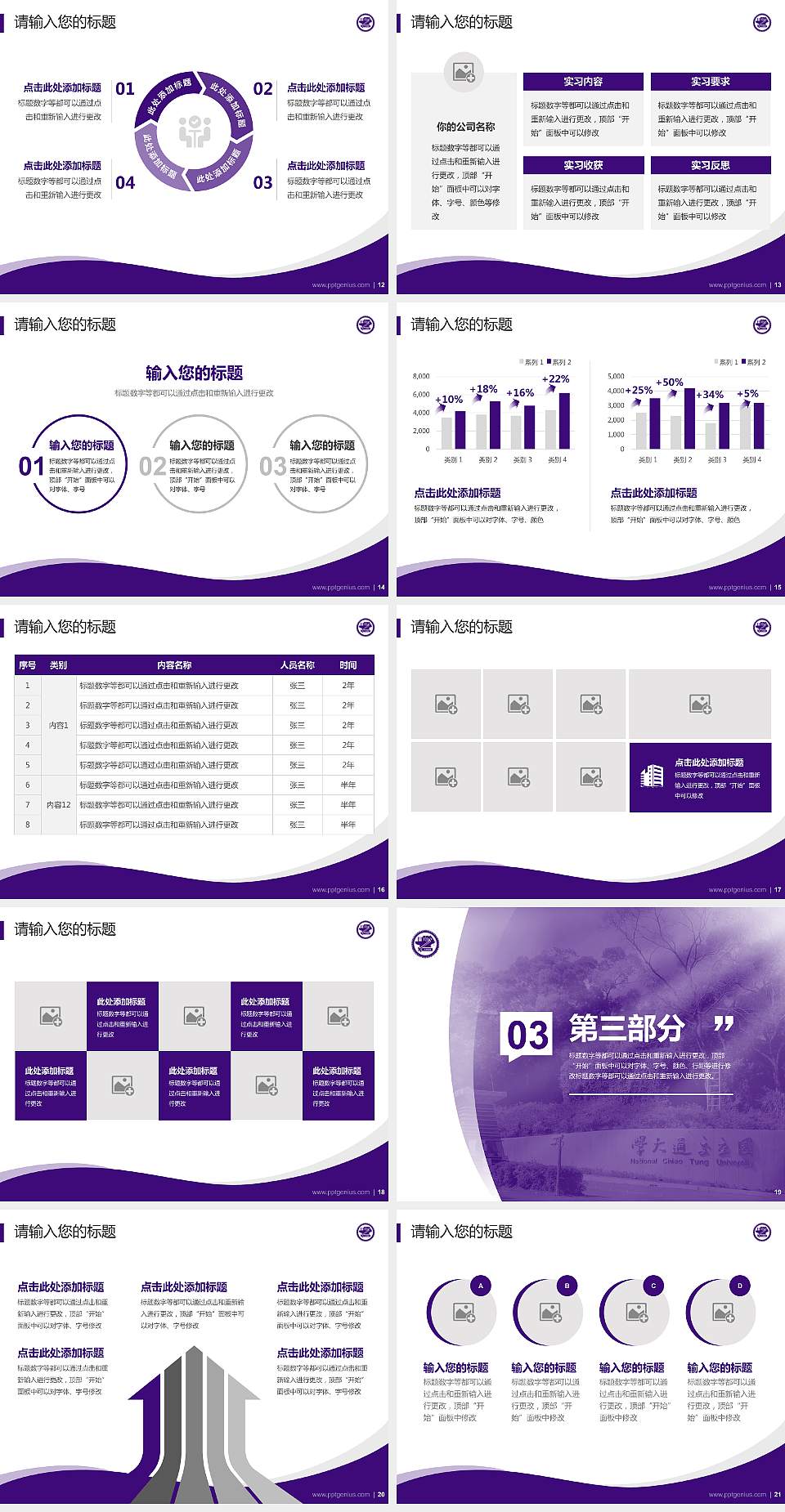 台湾交通大学专题讲座/学术交流会PPT模板下载4:3格式幻灯片预览图3