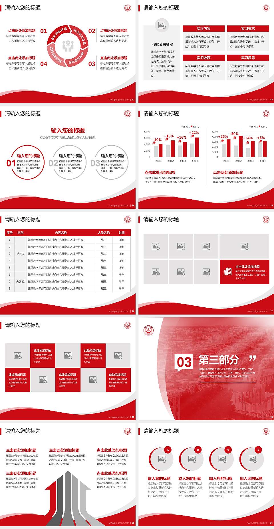 喀什职业技术学院专题讲座/学术交流会PPT模板下载4:3格式幻灯片预览图3