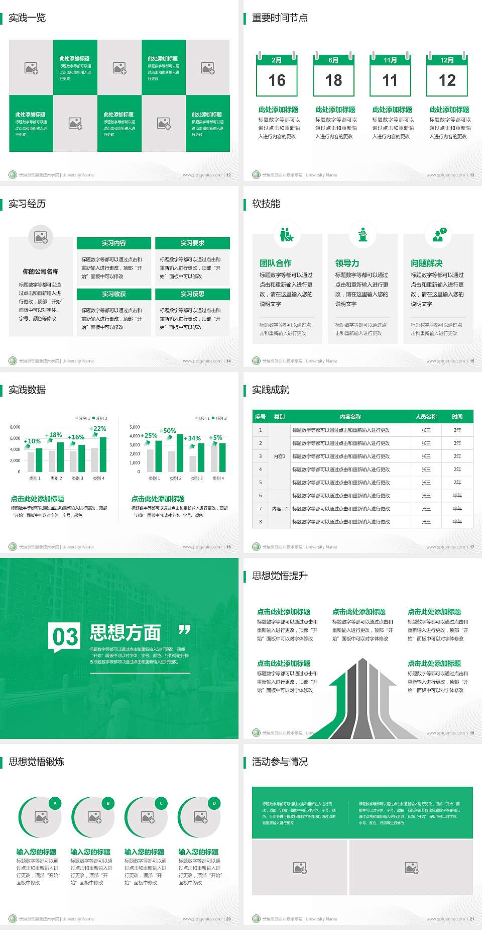 长垣烹饪职业技术学院专用国家奖学金答辩PPT模板4:3格式幻灯片预览图3