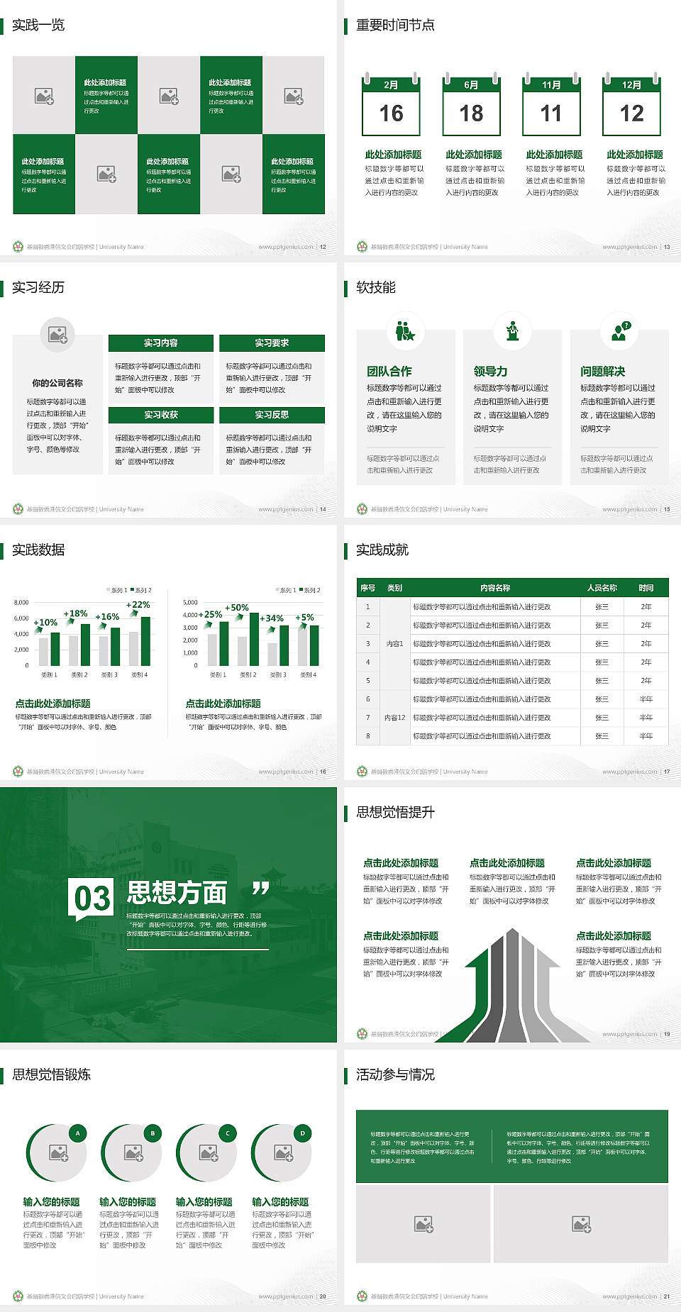 基督教香港信义会启信学校专用国家奖学金答辩PPT模板4:3格式幻灯片预览图3