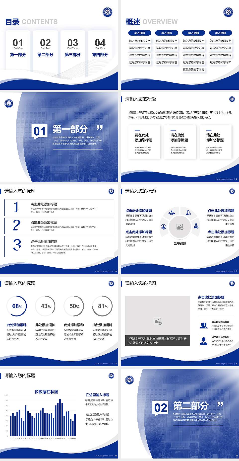 贵州建设职业技术学院专题讲座/学术交流会PPT模板下载4:3格式幻灯片预览图2